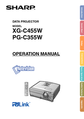 Sharp Notevision XG-C455W Operation Manual