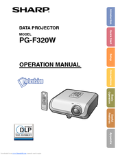 Sharp PG-F320W - Notevision WXGA DLP Projector Operation Manual