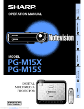 Sharp PG-M15SL Operation Manual