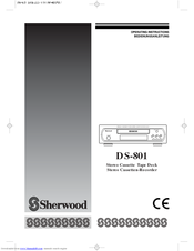 Sherwood DS-801 Operating Instructions Manual