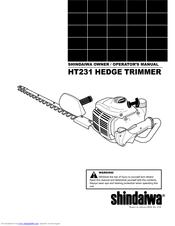 Shindaiwa 89309 Owner's/Operator's Manual