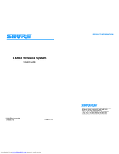 Shure LX88-II User Manual
