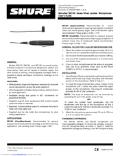 Shure Microflex MX183 User Manual
