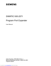 Siemens 505-2571 User Manual