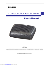 Siemens CL-010 User Manual