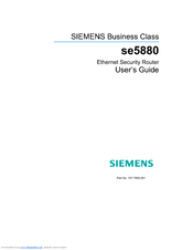 Siemens se5880 User Manual