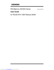 Siemens ROLMphone 600 Series User Manual
