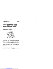 Siemens OPTISET NI-1200 Operating Manual