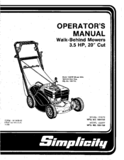 Simplicity 1510PS Operator's Manual