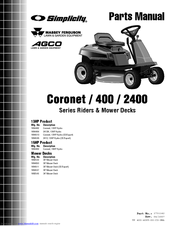 Simplicity 2400 Series Parts Manual
