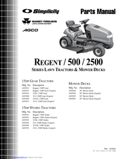 Simplicity 2515H Parts Manual