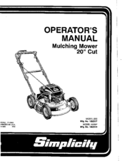 Simplicity 520 Series Operator's Manual