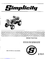 Simplicity Sovereign 758 3415S Owner's Manual
