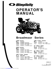 Simplicity Broadmoor 16HP V-Twin Operator's Manual
