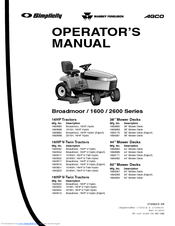 Simplicity Broadmoor 16HP V Hydro Operator's Manual