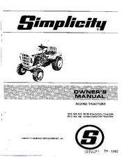 Simplicity Sovereign 872 3416S Owner's Manual