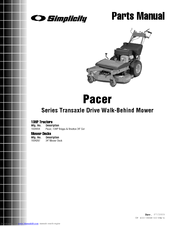 Simplicity Pacer Series Parts Manual