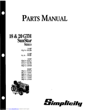 Simplicity 1691710 Parts Manual