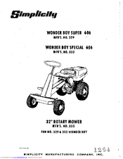 Simplicity WONDER BOY SUPER 606 Operator's Manual
