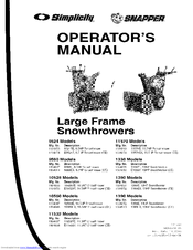 Simplicity 1338 Operator's Manual