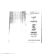 Singer 11-30 Parts List