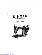 Singer 132B26 Operator's Manual