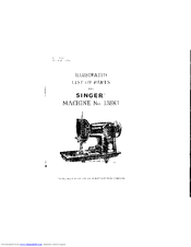 Singer 138K1 Illustrated Parts List
