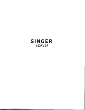 Singer 142W25 Instructions For Using And Adjusting