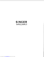Singer 143G2 Instructions For Using And Adjusting