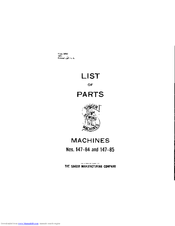 Singer 147-85 Parts List