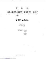 Singer 1591D300A Illustrated Parts List