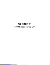 Singer 1800 Series Parts List