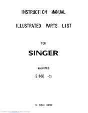 Singer 2188D-33 Illustrated Parts List