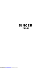 Singer 246-31 Parts List