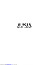Singer 262-25 Parts List