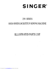 Singer 2591 series Illustrated Parts List