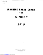 Singer 291U Parts List