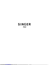 Singer 322 Parts List