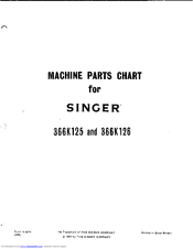 Singer 336K125 Parts List