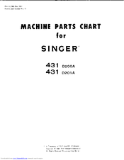 Singer 431D 200A Parts List
