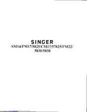 Singer 5825 Parts Manual