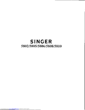 Singer 5808 Parts Manual