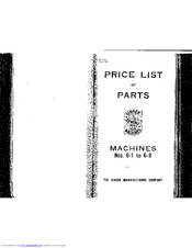 Singer 6-1 to 6-8 Parts Manual
