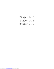 Singer 7-16 Parts List