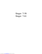 Singer Touch & Sew 758 Parts List
