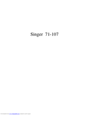 Singer 71-107 Parts List