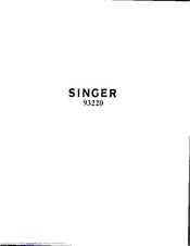 Singer 93220 Parts List
