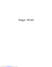 Singer 96-60 List Of Parts