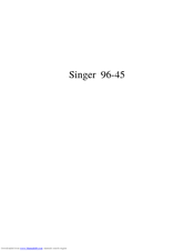 Singer 96-45 List Of Parts