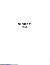 Singer PROFESSIONAL DSX II List Of Parts
